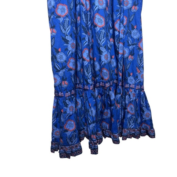La Plage Blue Floral Maxi Dress Size Small - Picture 4 of 13